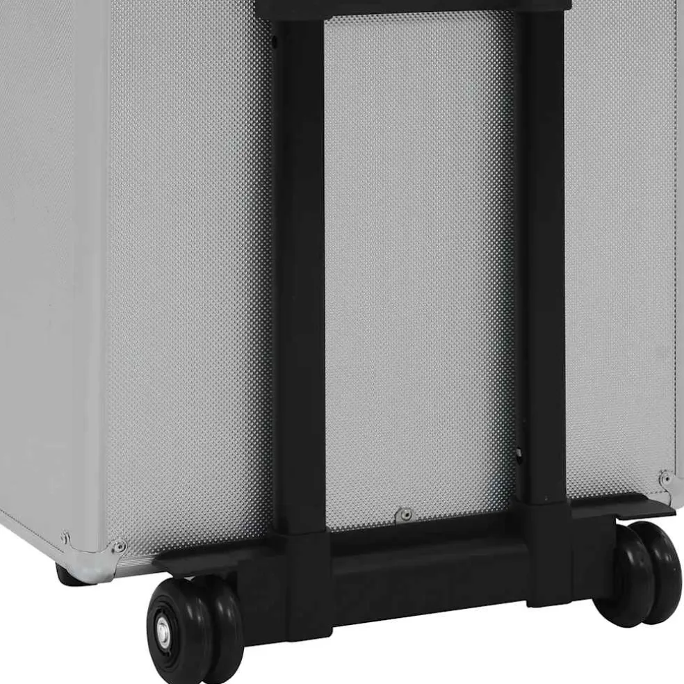 vidaXL Make-up trolley aluminium zilverkleurig
