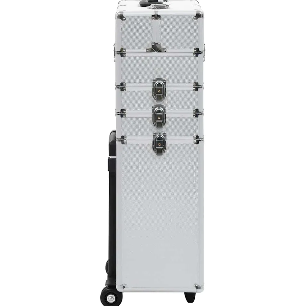 vidaXL Make-up trolley aluminium zilverkleurig