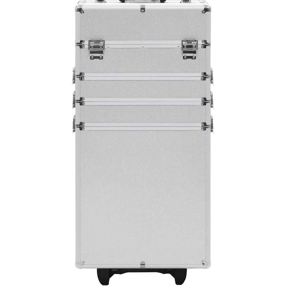 vidaXL Make-up trolley aluminium zilverkleurig