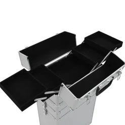 vidaXL Make-up trolley aluminium zilverkleurig