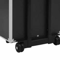 vidaXL Make-up trolley aluminium zwart