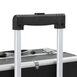 vidaXL Make-up trolley aluminium zwart