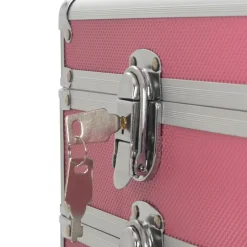 vidaXL Make-up trolley aluminium roze