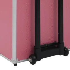 vidaXL Make-up trolley aluminium roze