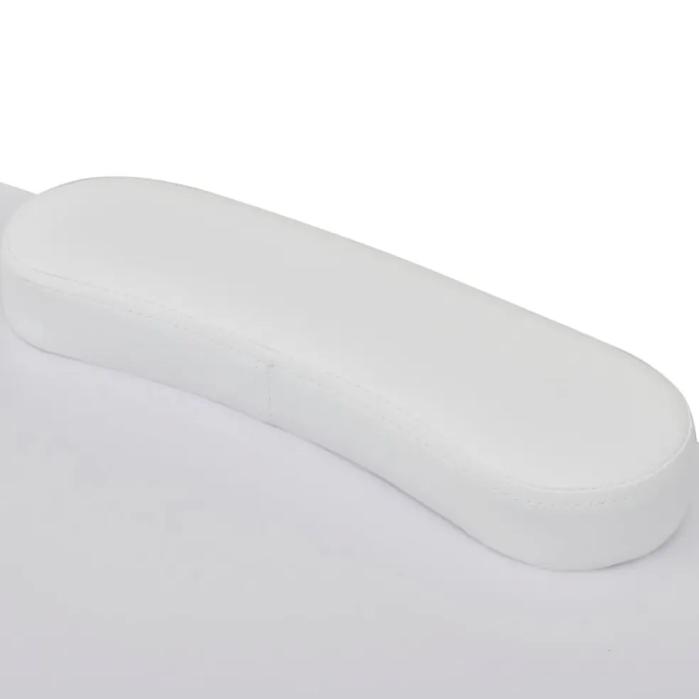 vidaXL Manicuretafel inklapbaar met wieltjes wit
