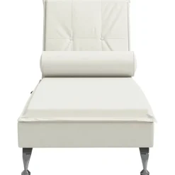 vidaXL Massage chaise longue met bolster fluweel roze