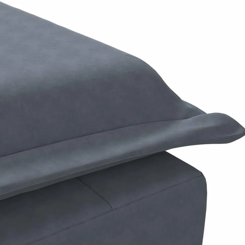 vidaXL Massage chaise longue met bolster fluweel donkergrijs