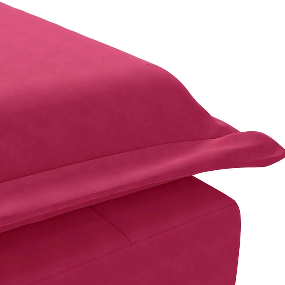 vidaXL Massage chaise longue met bolster fluweel wijnrood