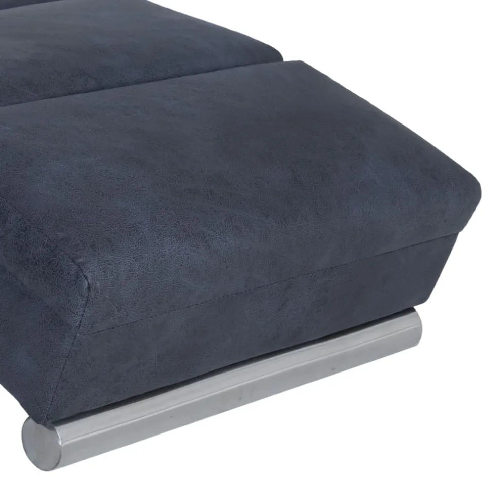 vidaXL Massage chaise longue kunstsuède grijs