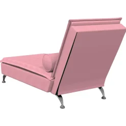 vidaXL Massage chaise longue met bolster fluweel roze