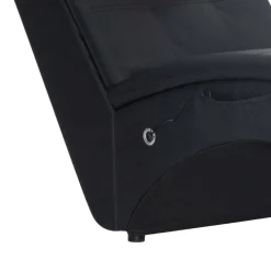 vidaXL Massage chaise longue met kussen kunstleer zwart