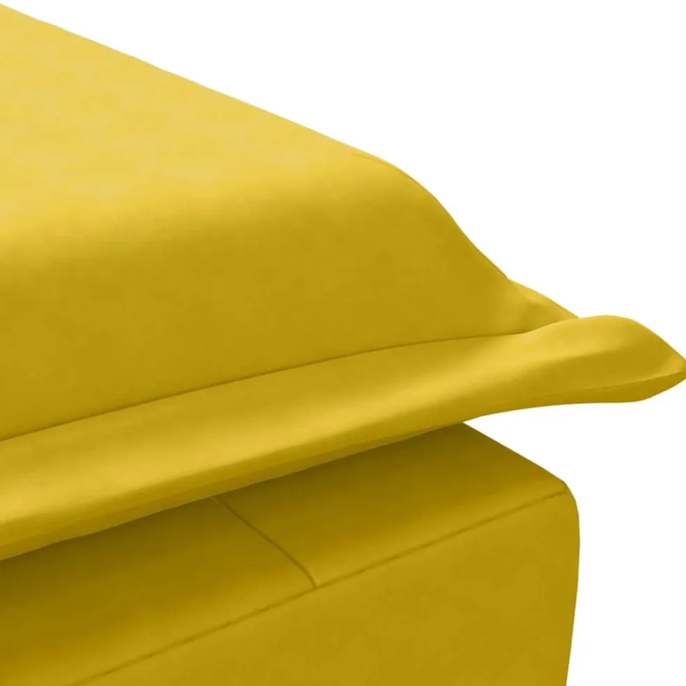 vidaXL Massage chaise longue met bolster fluweel geel