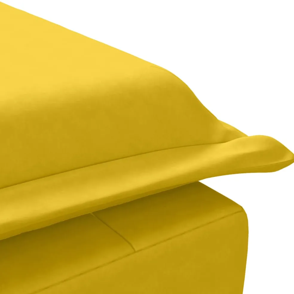 vidaXL Massage chaise longue met bolster fluweel geel