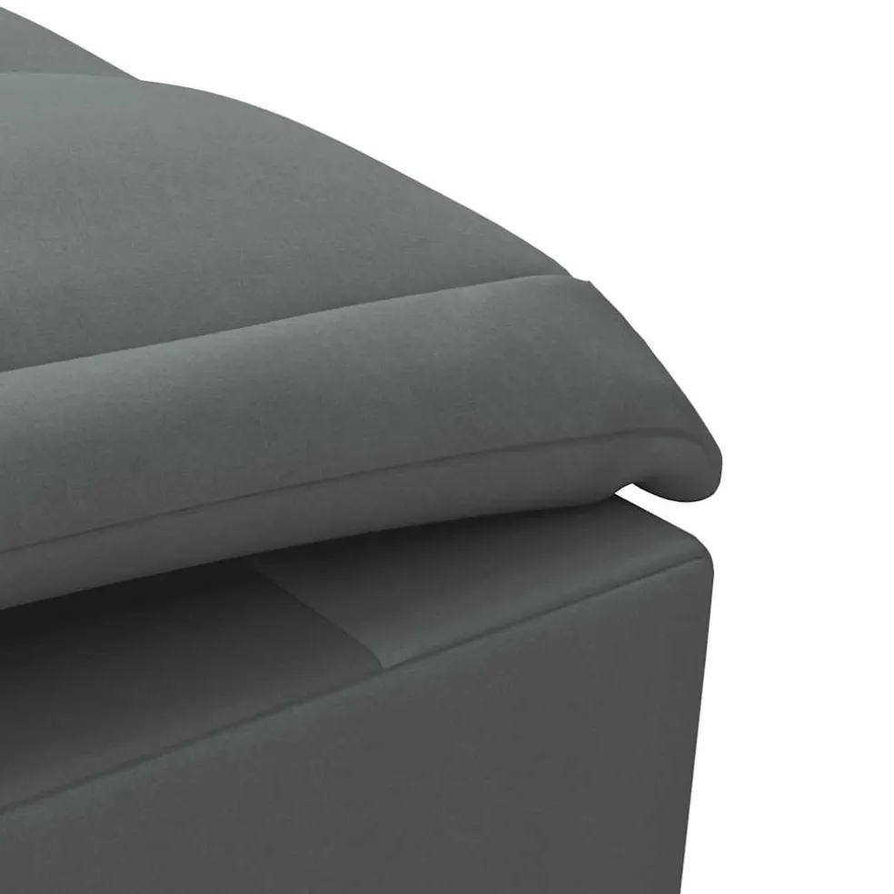 vidaXL Massage chaise longue met bolster stof donkergrijs
