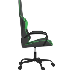 vidaXL Massage gamestoel kunstleer zwart en groen