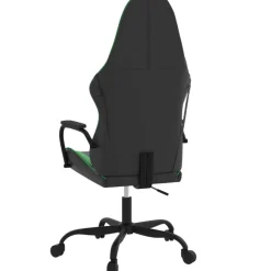 vidaXL Massage gamestoel kunstleer zwart en groen