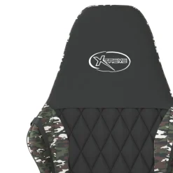 vidaXL Massage gamestoel kunstleer zwart en camouflage