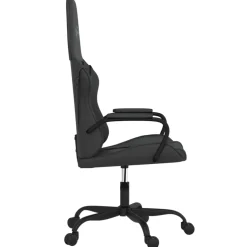 vidaXL Massage gamestoel kunstleer zwart