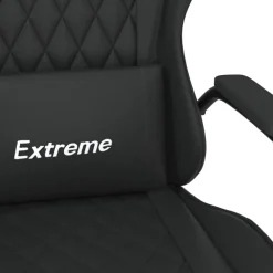vidaXL Massage gamestoel kunstleer zwart