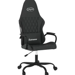vidaXL Massage gamestoel kunstleer zwart