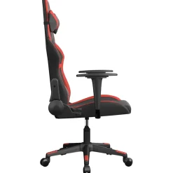 vidaXL Massage gamestoel kunstleer zwart en rood