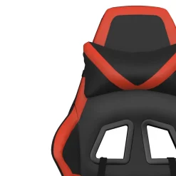 vidaXL Massage gamestoel kunstleer zwart en rood