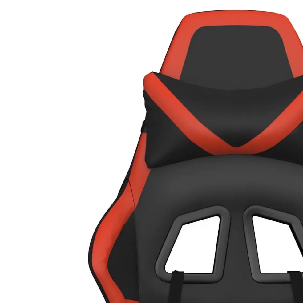 vidaXL Massage gamestoel kunstleer zwart en rood