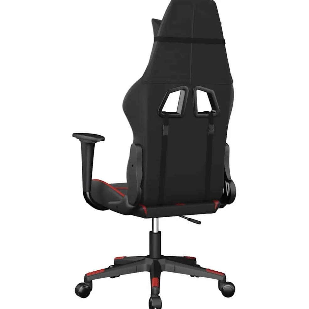 vidaXL Massage gamestoel kunstleer zwart en rood