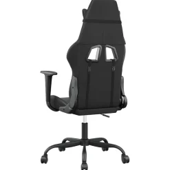 vidaXL Massage gamestoel kunstleer zwart
