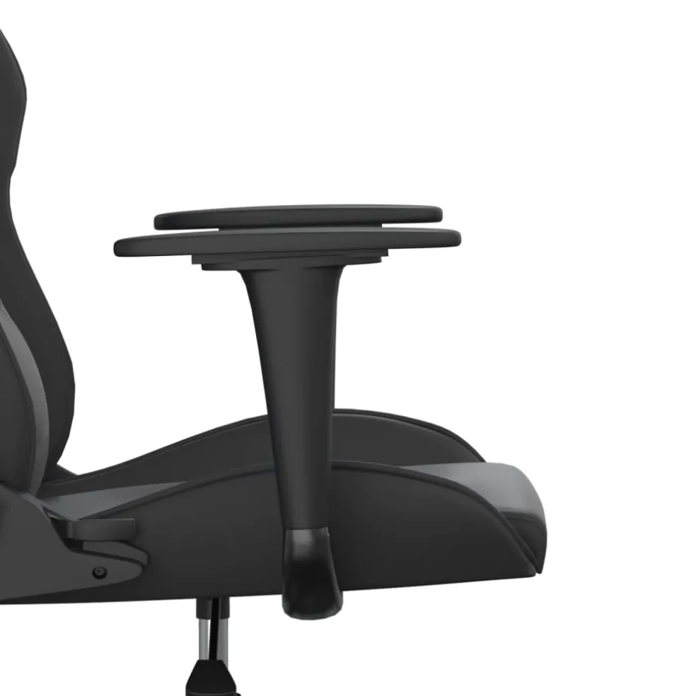 vidaXL Massage gamestoel kunstleer zwart