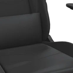 vidaXL Massage gamestoel kunstleer zwart