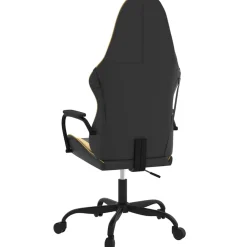 vidaXL Massage gamestoel kunstleer zwart en oranje