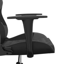 vidaXL Massage gamestoel kunstleer zwart en wijnrood