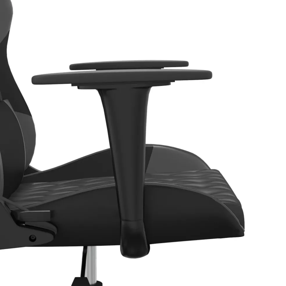 vidaXL Massage gamestoel kunstleer zwart en wijnrood