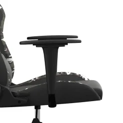 vidaXL Massage gamestoel kunstleer zwart en camouflage