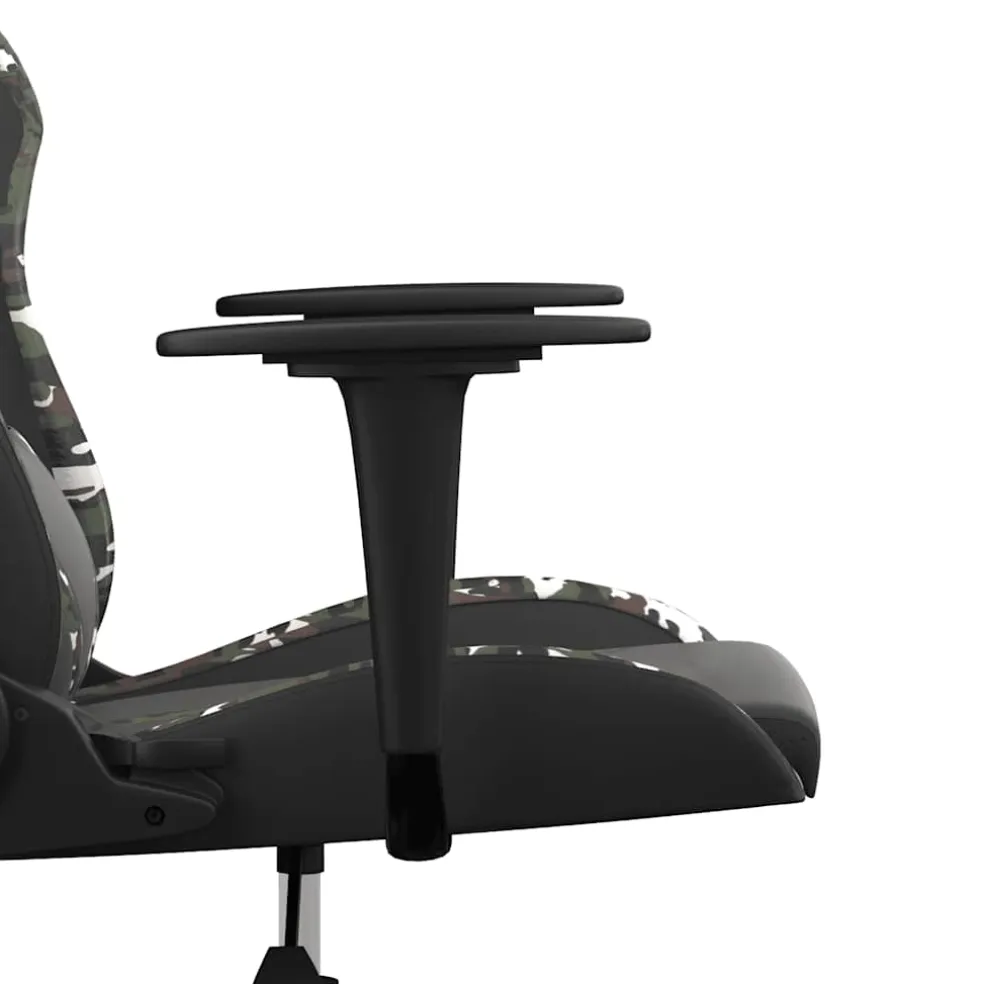 vidaXL Massage gamestoel kunstleer zwart en camouflage