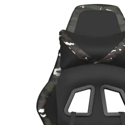 vidaXL Massage gamestoel kunstleer zwart en camouflage