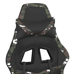 vidaXL Massage gamestoel kunstleer zwart en camouflage