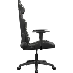 vidaXL Massage gamestoel kunstleer zwart en camouflage