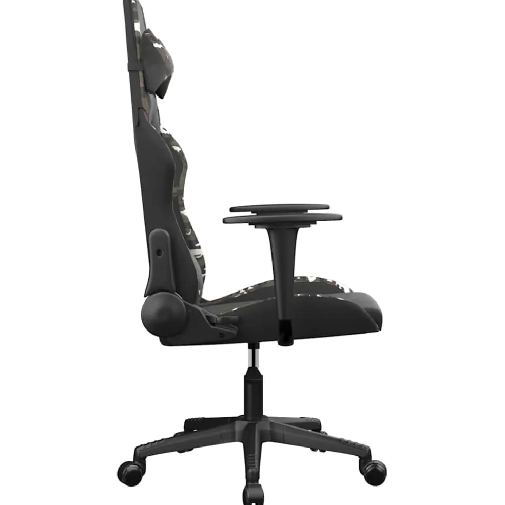 vidaXL Massage gamestoel kunstleer zwart en camouflage