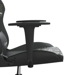 vidaXL Massage gamestoel kunstleer zwart en camouflage