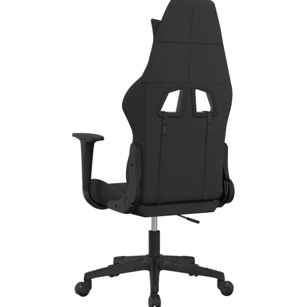 vidaXL Massage gamestoel stof zwart en taupe