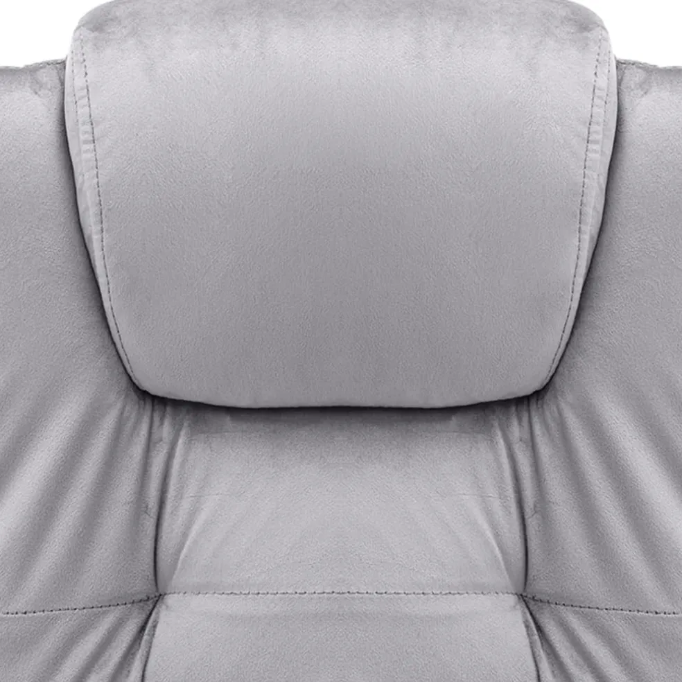 vidaXL Massagekantoorstoel fluweel lichtgrijs