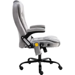 vidaXL Massagekantoorstoel fluweel lichtgrijs