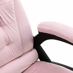 vidaXL Massagekantoorstoel fluweel roze