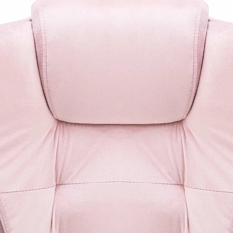 vidaXL Massagekantoorstoel fluweel roze
