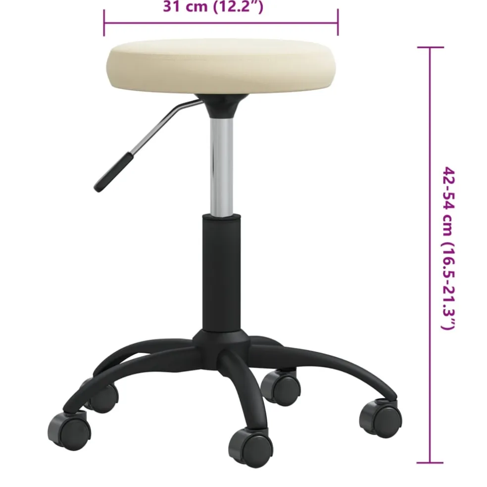 vidaXL Massagekruk fluweel crèmekleurig