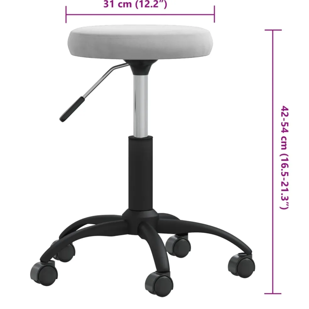 vidaXL Massagekruk fluweel lichtgrijs