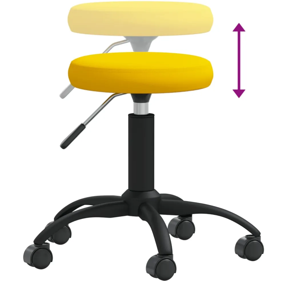 vidaXL Massagekruk fluweel mosterdgeel