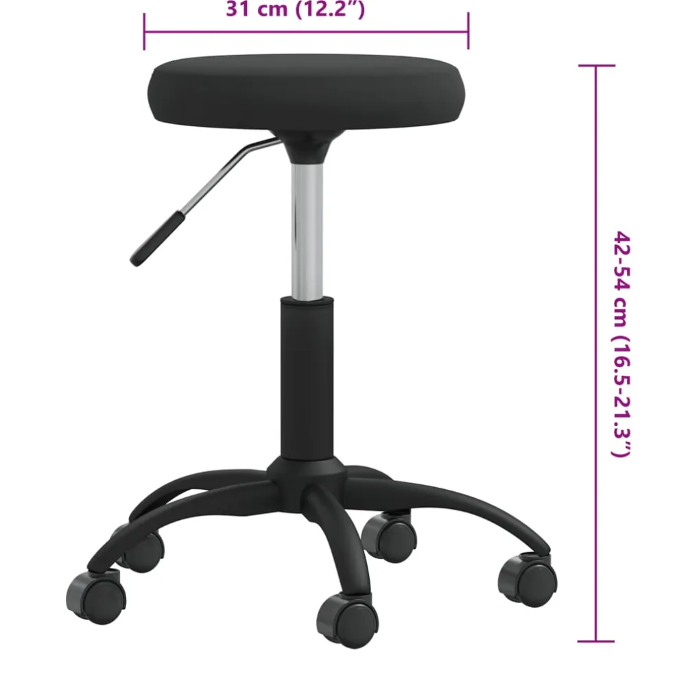vidaXL Massagekruk fluweel zwart
